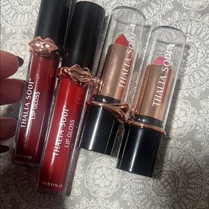 Thalia Sodi Red and Pink Lip Gloss and Lipstick Set